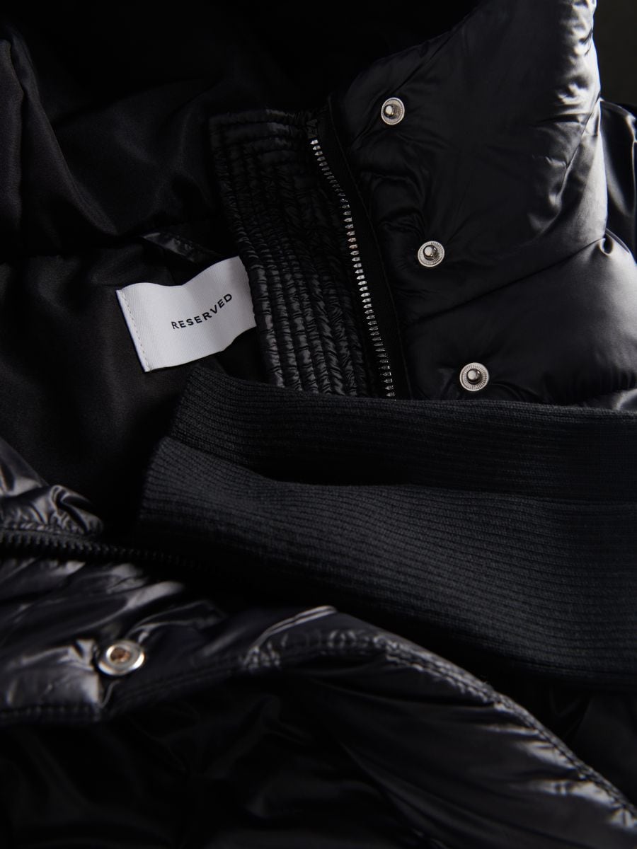 Jacket with ribbed cuffs - black - RESERVED - 5
