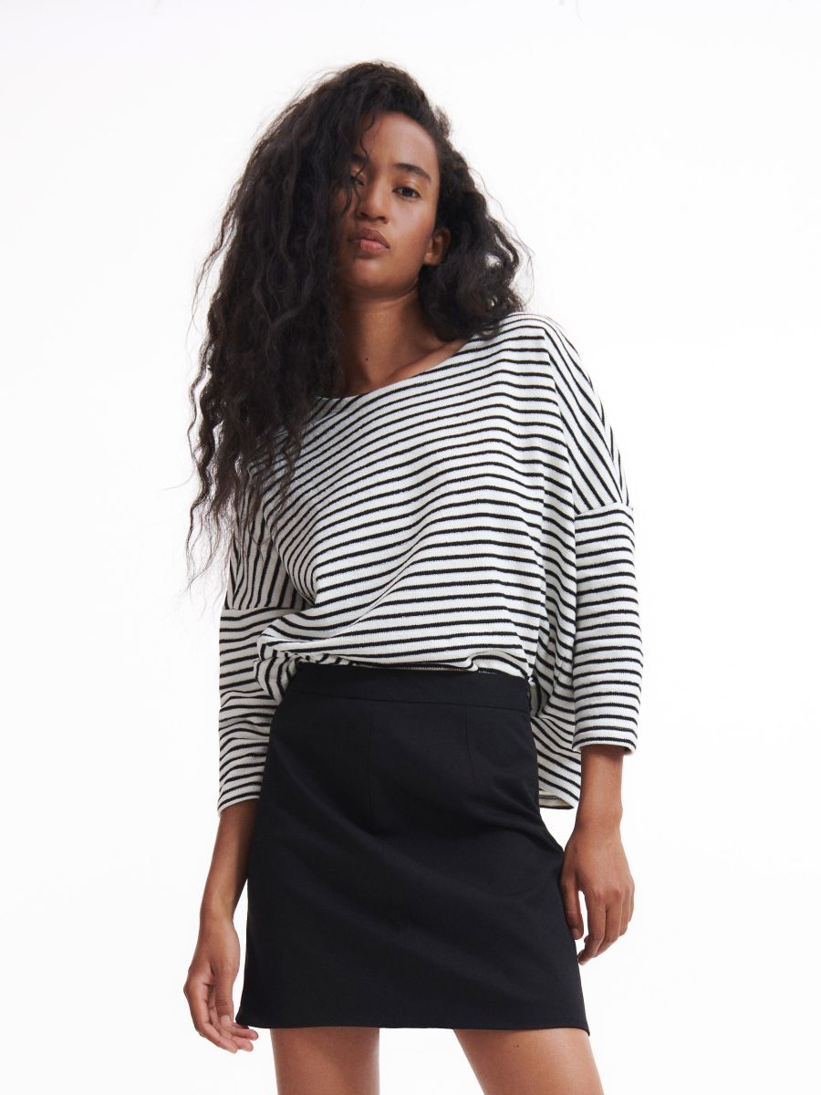 Gestreiftes Oversize-Langarmshirt - bunt - RESERVED - 2