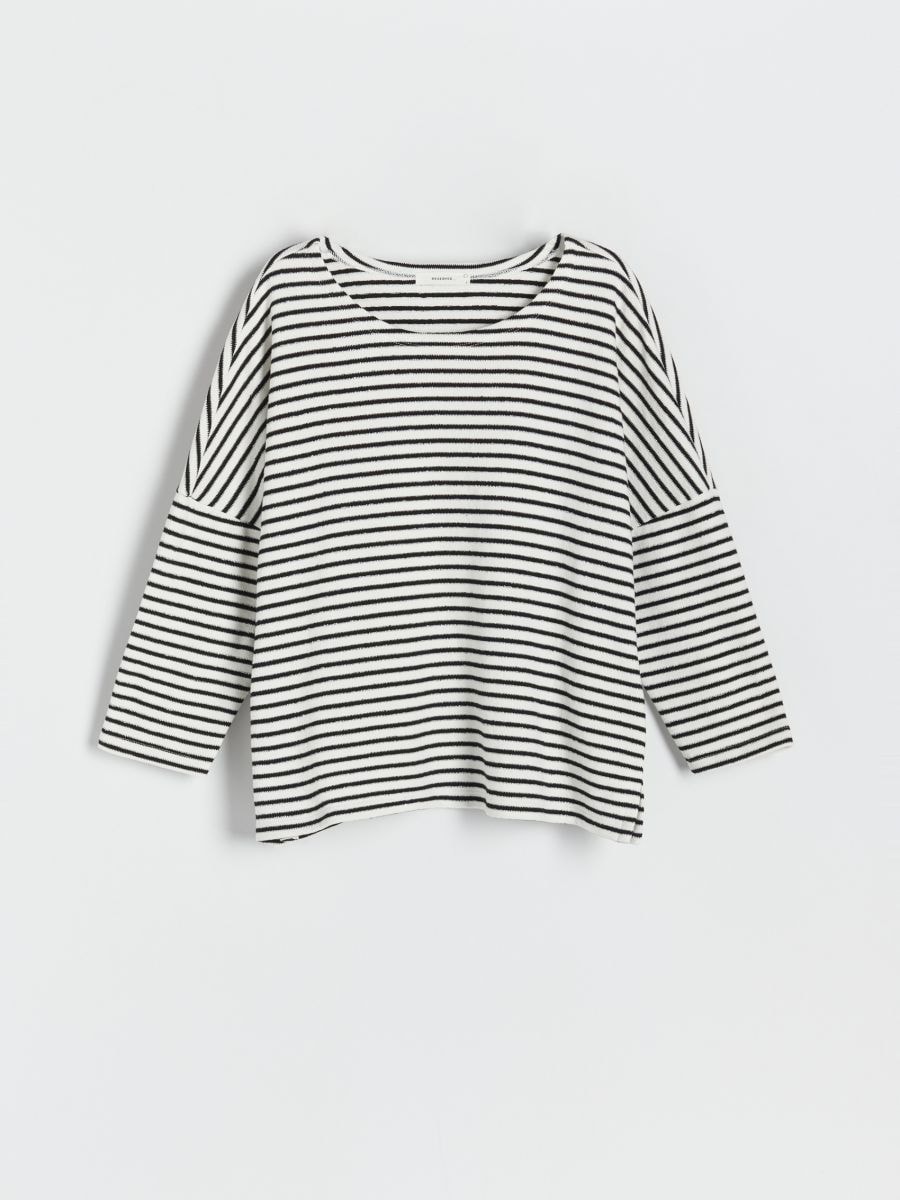 Gestreiftes Oversize-Langarmshirt - bunt - RESERVED - 4