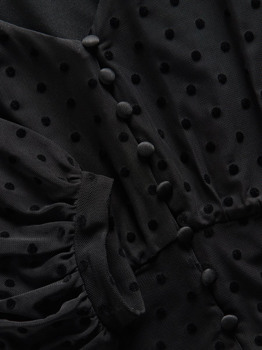 Cropped button up blouse - black - RESERVED - 3