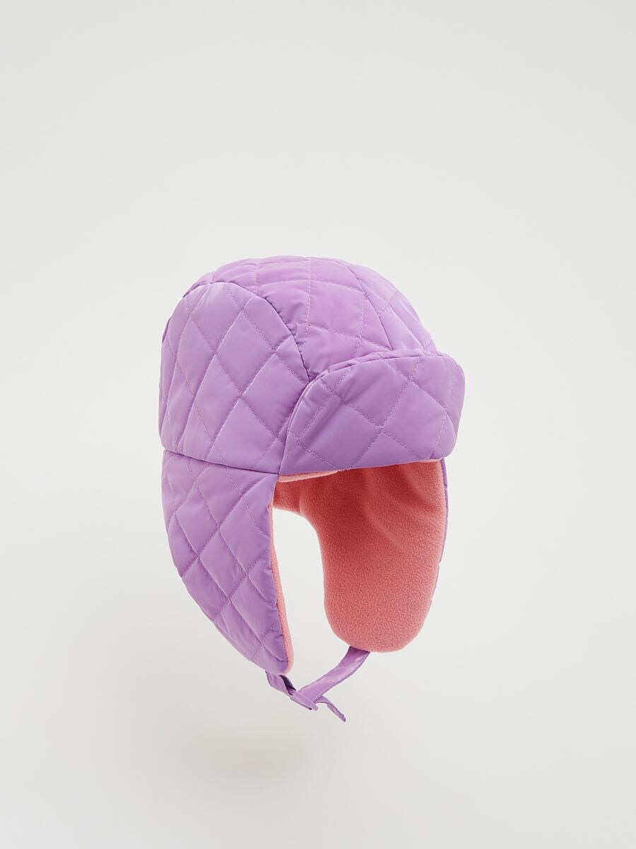 Insulated trapper hat - violet - RESERVED - 2