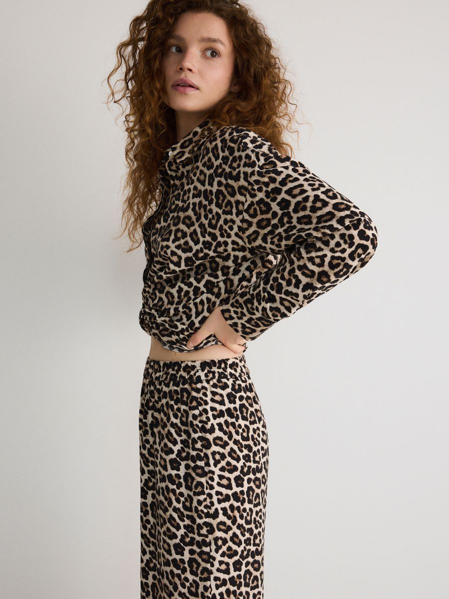 Animal pattern trousers - multicolor - RESERVED - 2