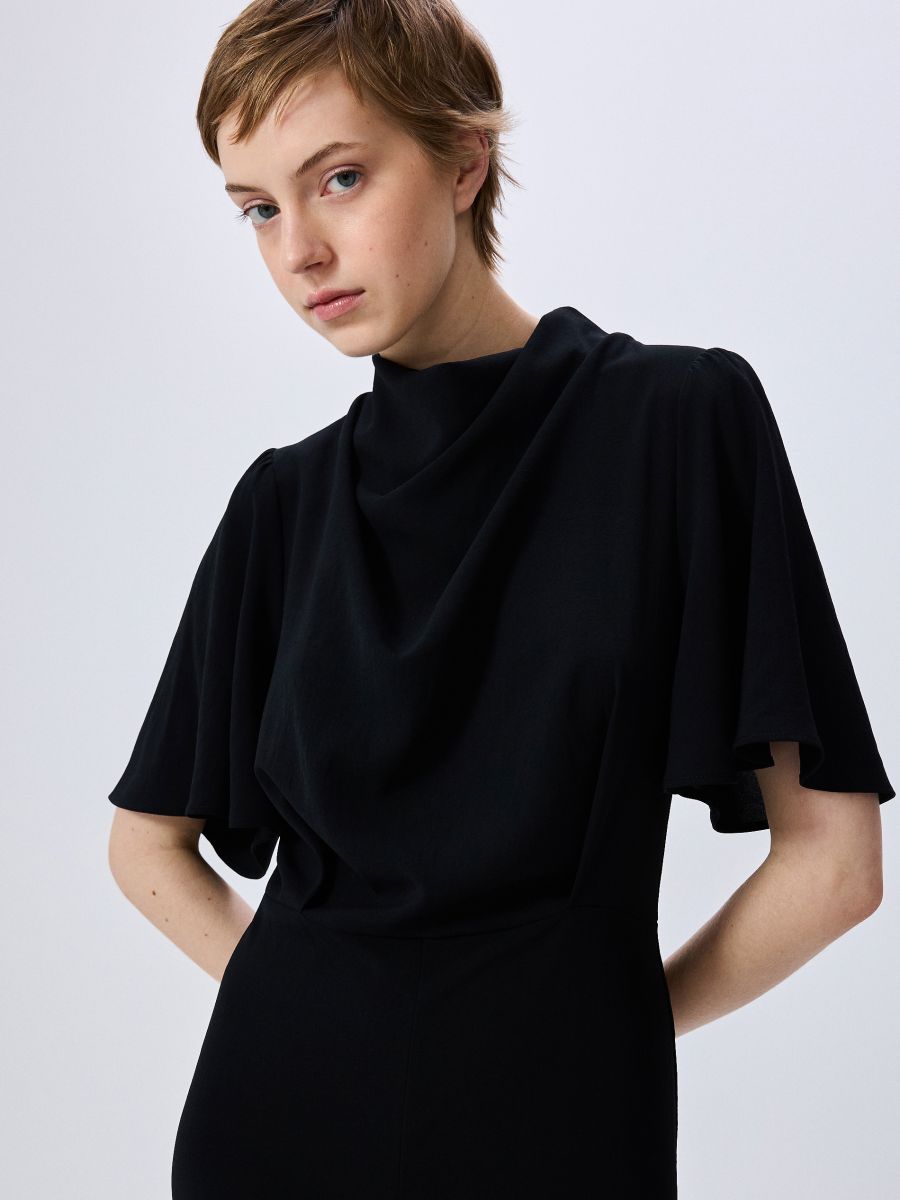 Short-sleeved jumpsuit - black - RESERVED - 3