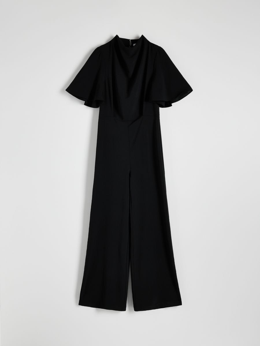 Short-sleeved jumpsuit - black - RESERVED - 5