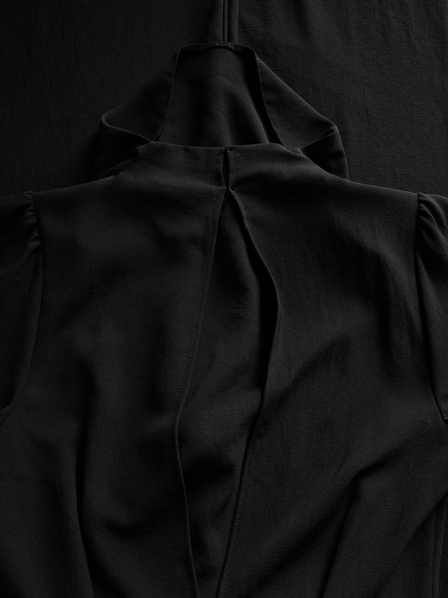 Short-sleeved jumpsuit - black - RESERVED - 6