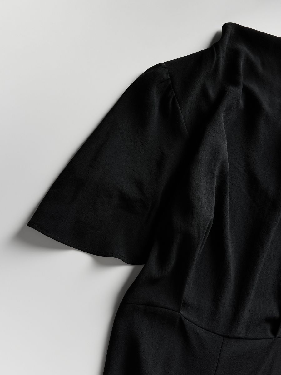 Short-sleeved jumpsuit - black - RESERVED - 7