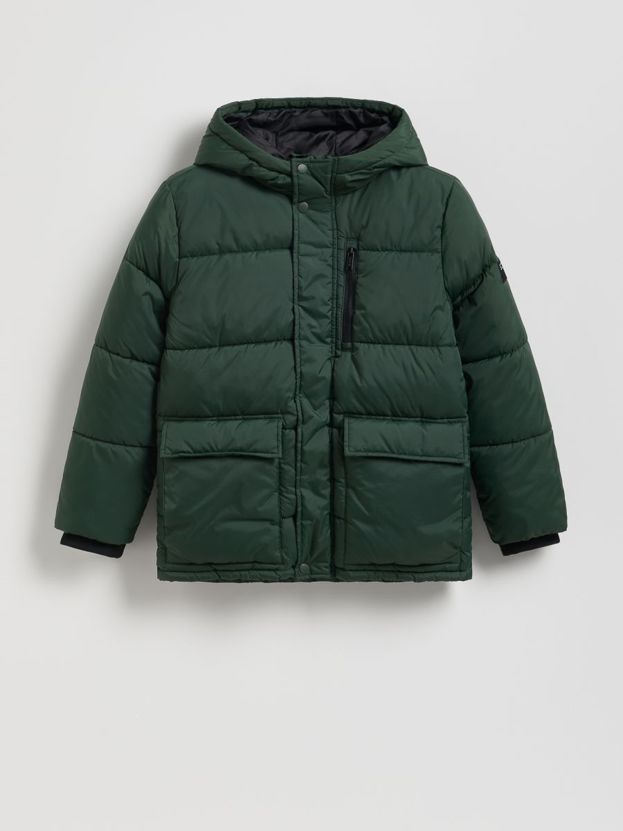 Insulated quilted jacket - dusty green - RESERVED