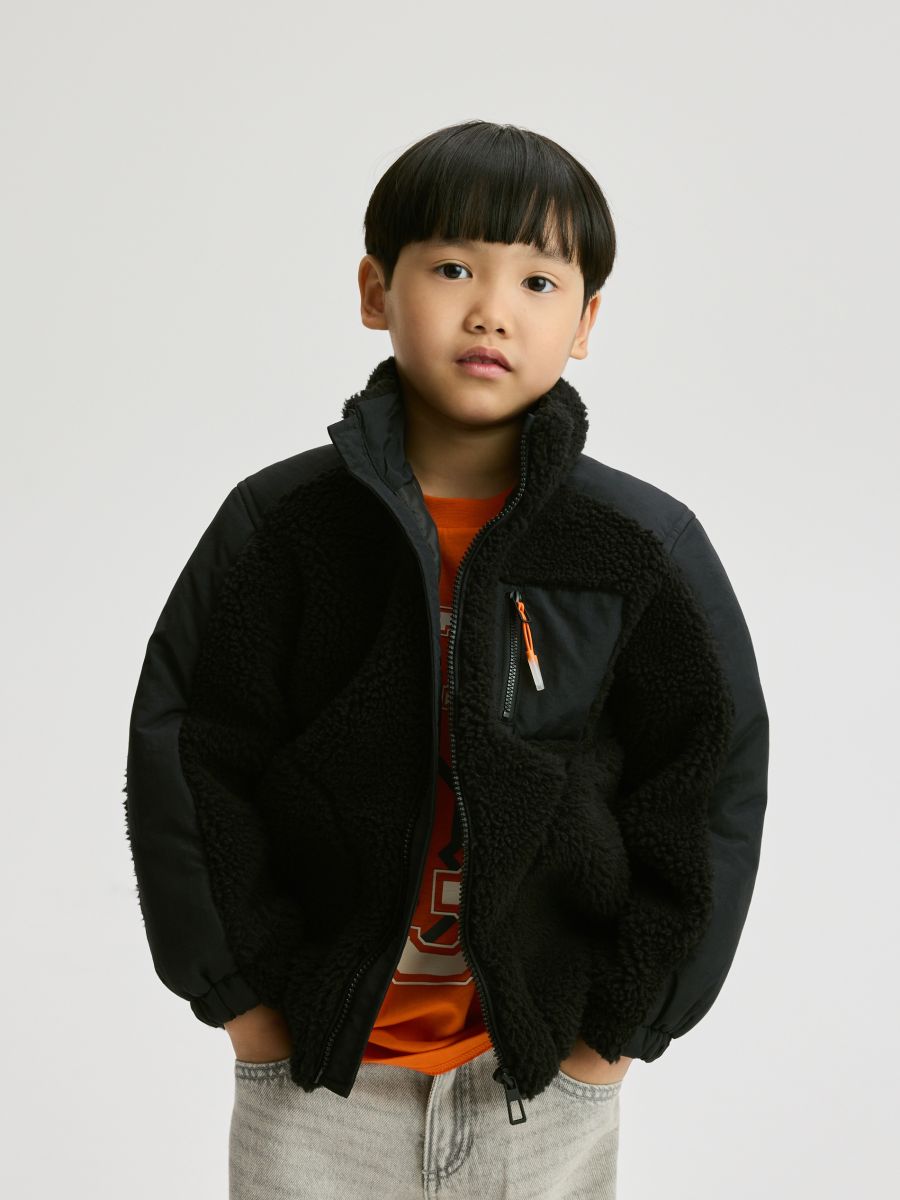 Sherpa jacket - black - RESERVED