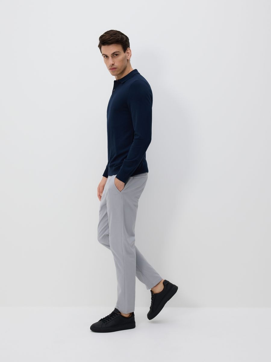 Chino slim fit trousers - light grey - RESERVED