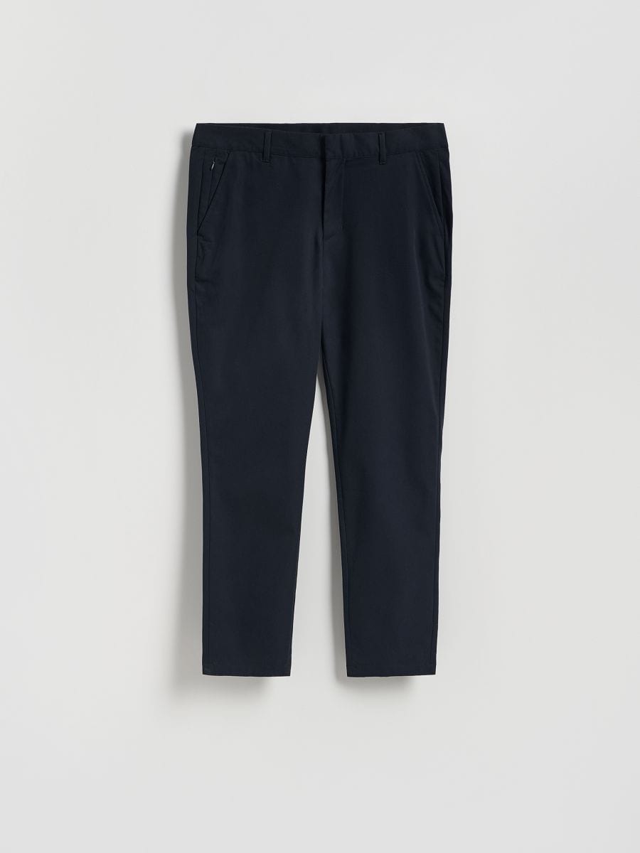 Chino slim fit trousers - navy - RESERVED
