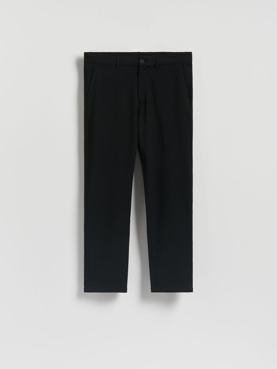 shingo Spodnie chino slim z wiskozą Kolor czarny - RESERVED - QF165-99X