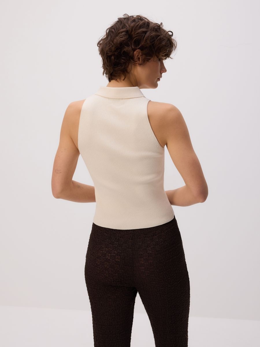 Top with decorative buttons - nude - RESERVED - 4
