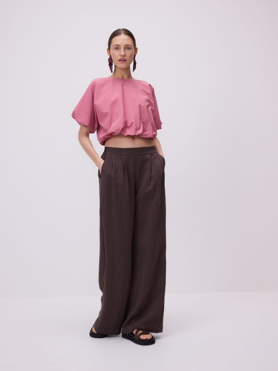 Short bubble blouse - pastel pink - RESERVED - 3