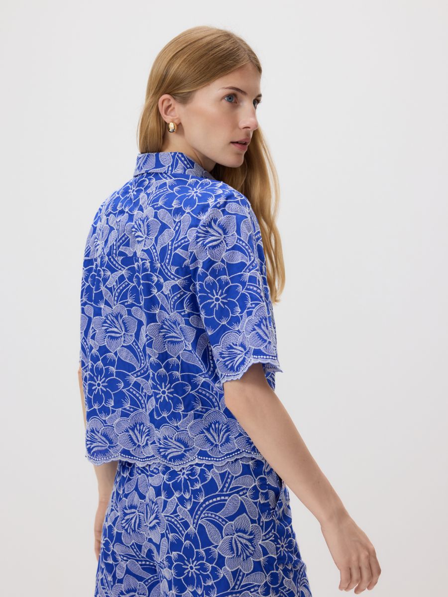 Chemise en coton brodé - multicolore - RESERVED - 4