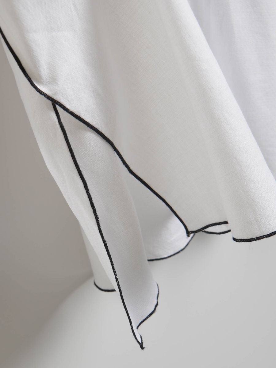 Linen blend top - white - RESERVED - 6