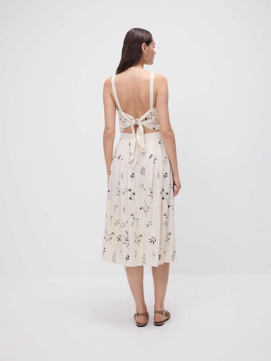 Viscose and linen top - beige - RESERVED - 3