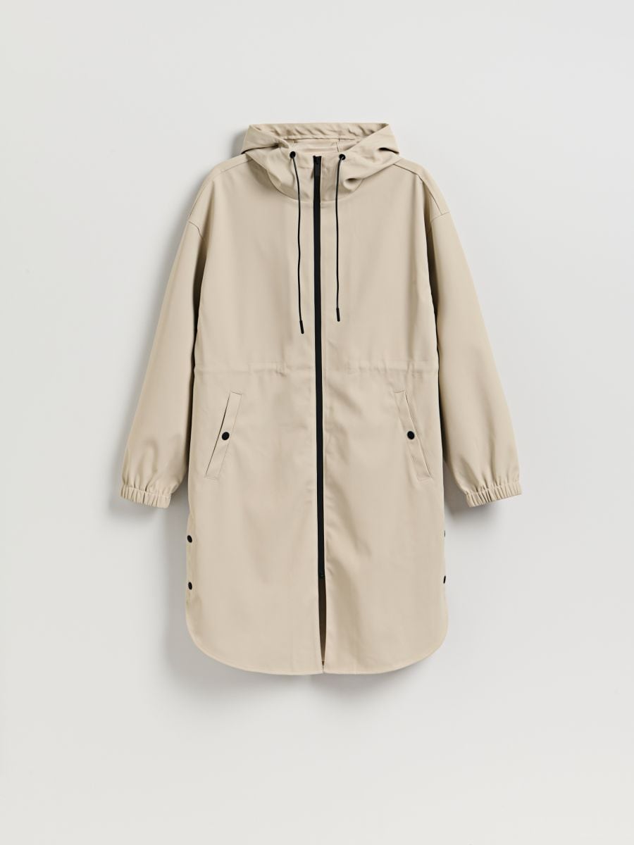Hooded jacket - beige - RESERVED
