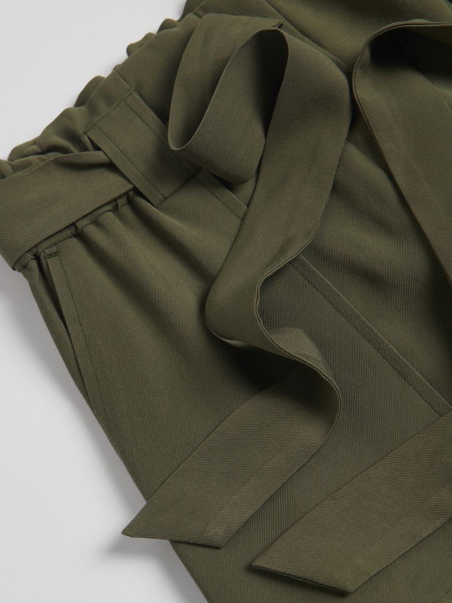 Shorts with tie - green - RESERVED - 5