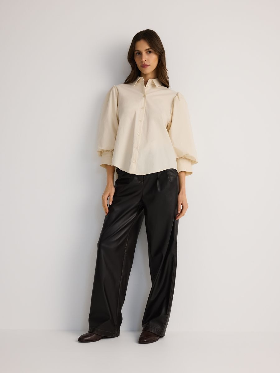 Camicia con maniche a palloncino - nude - RESERVED - 3