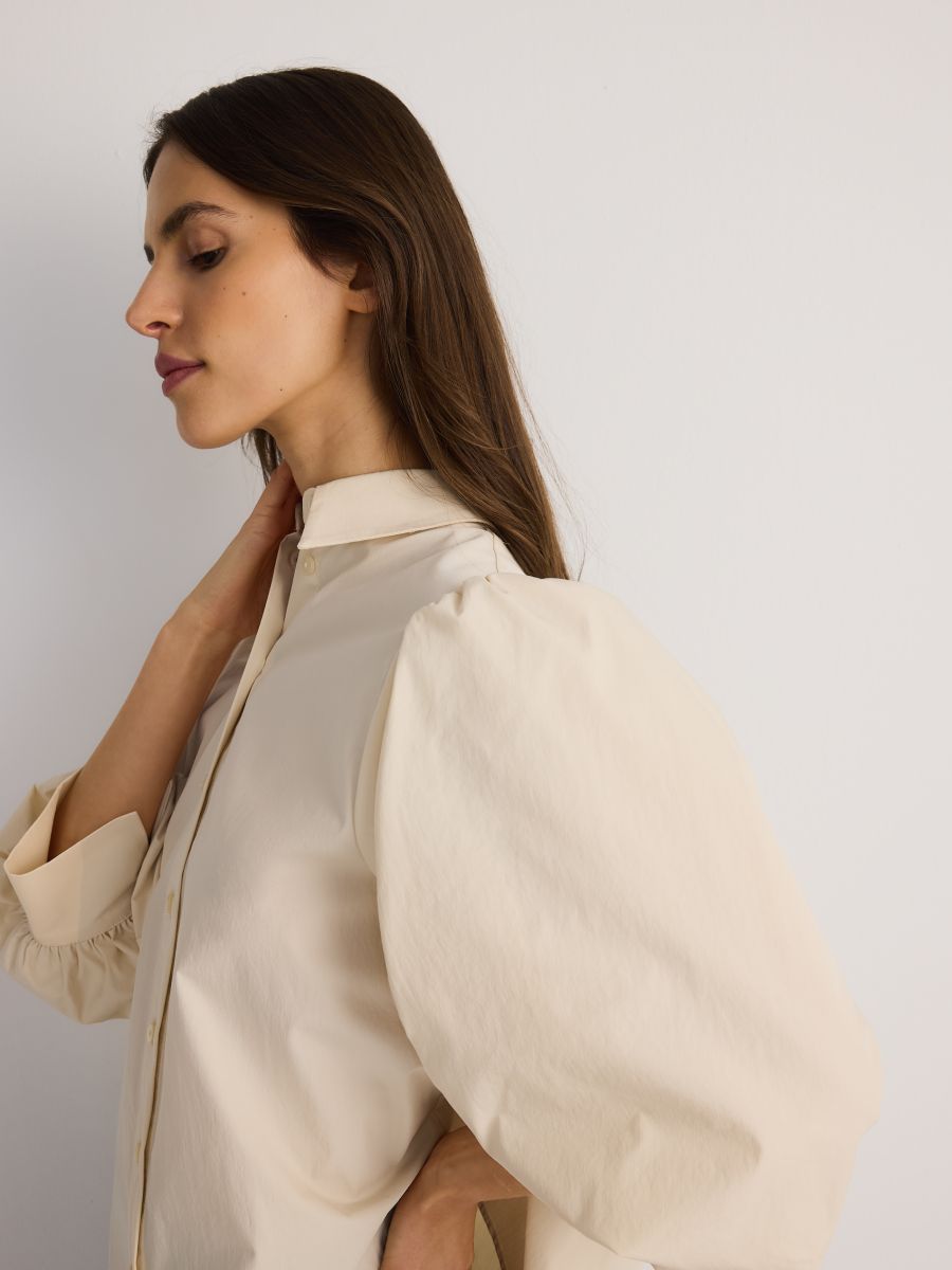 Camicia con maniche a palloncino - nude - RESERVED - 5