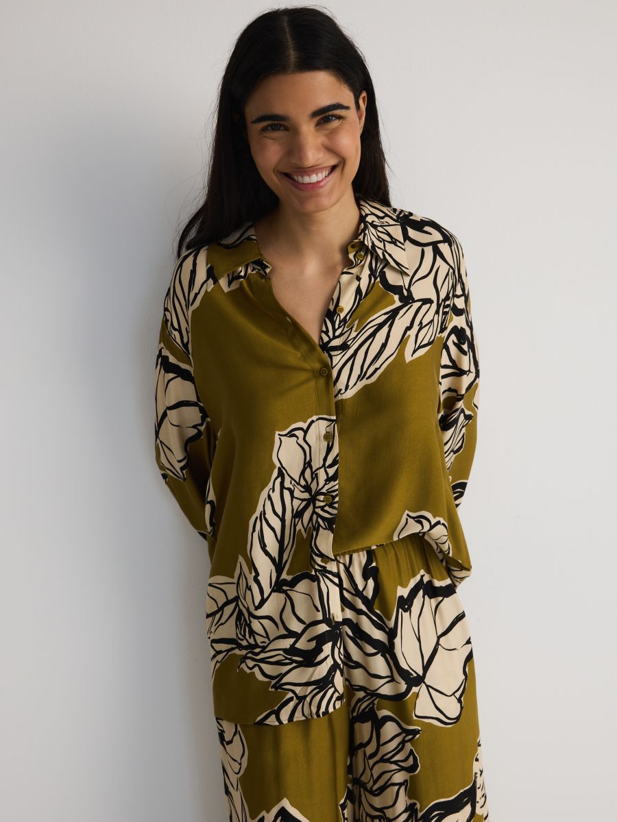 Viscose shirt - multicolor - RESERVED - 2