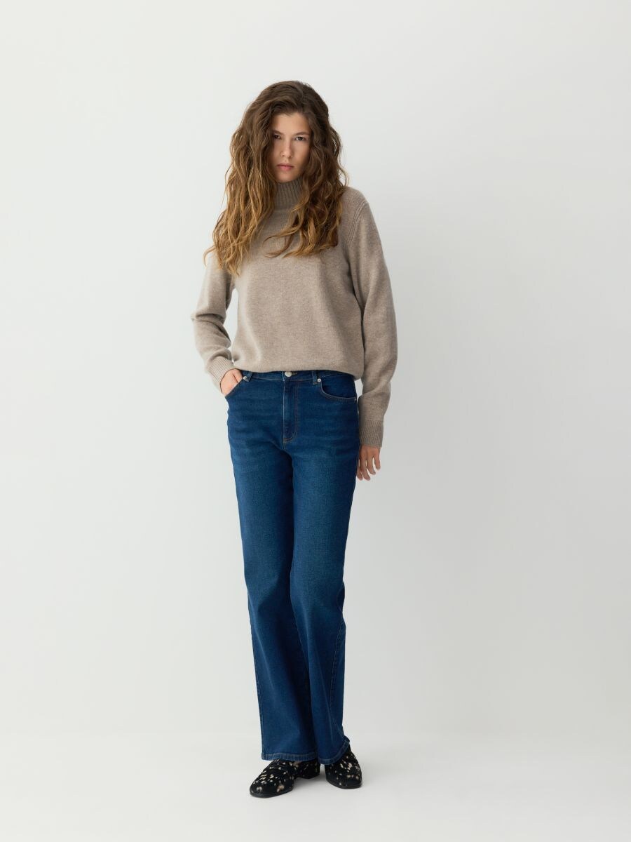 LADIES` SWEATER - μπεζ - RESERVED