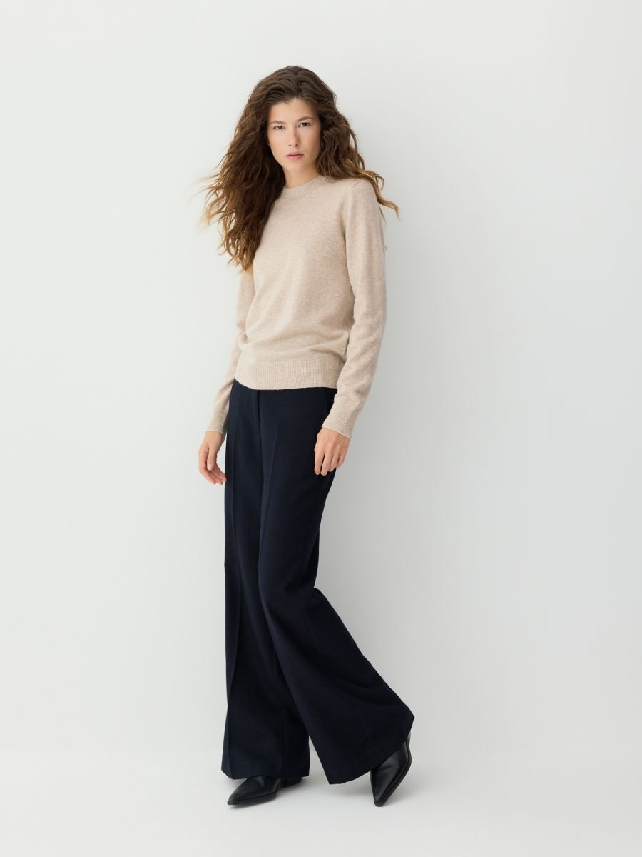 Pullover aus Wolle mit Kaschmiranteil - beige - RESERVED
