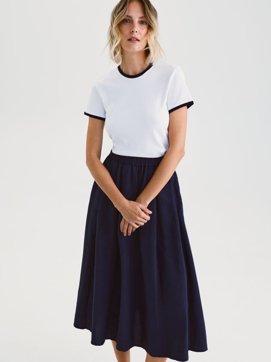 T-shirt with contrasting trim - white - RESERVED - 5