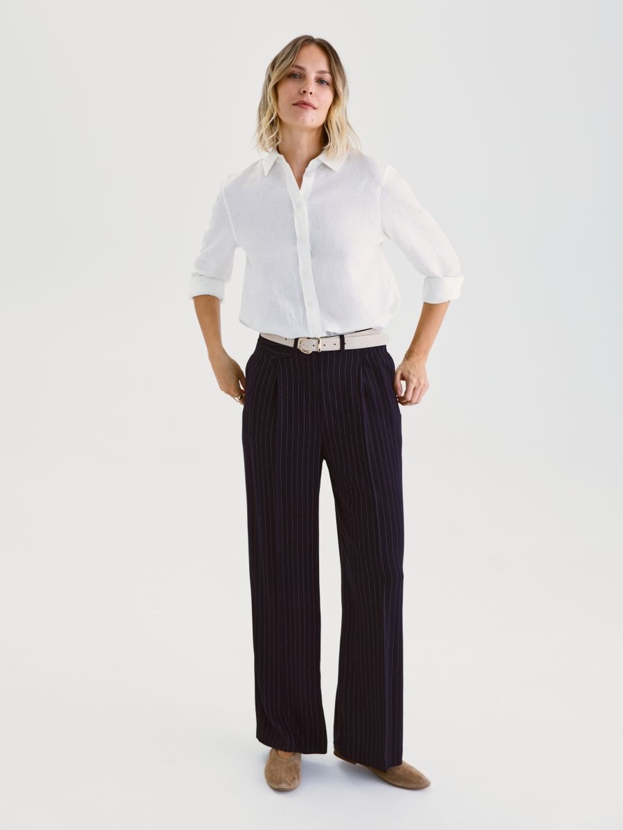 LADIES` TROUSERS - navy - RESERVED