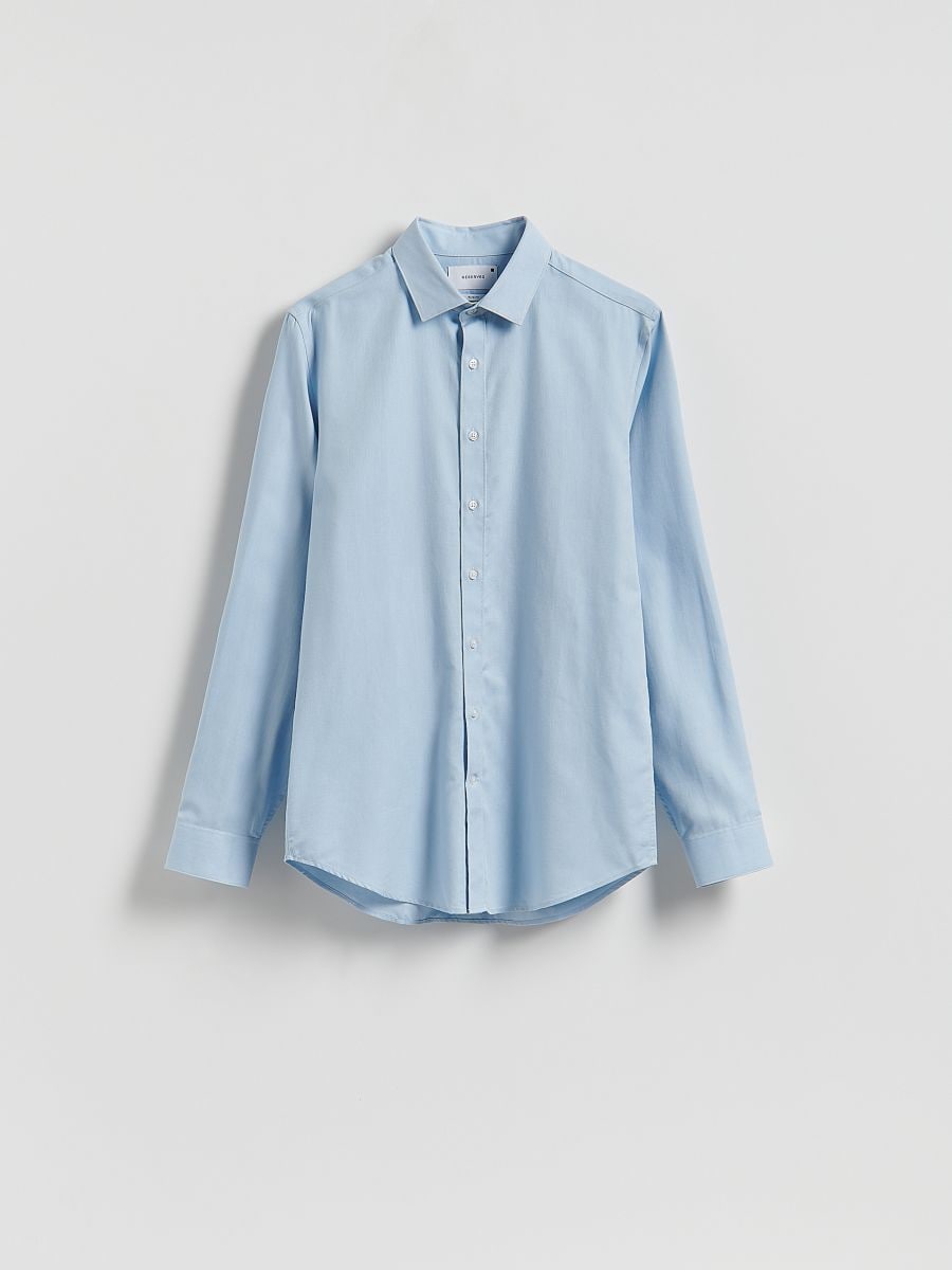 Slim fit Egyptian cotton shirt - pale blue - RESERVED