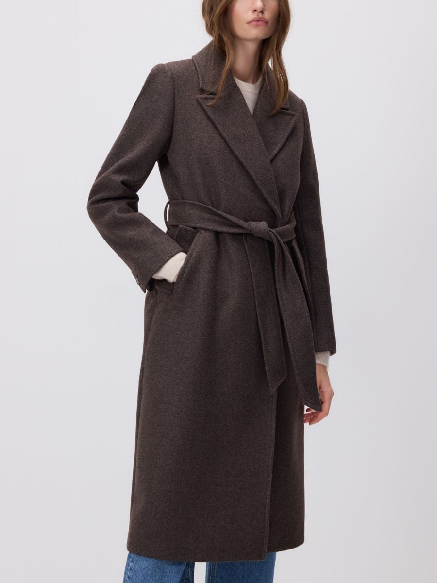 LADIES` COAT - tamno braon - RESERVED