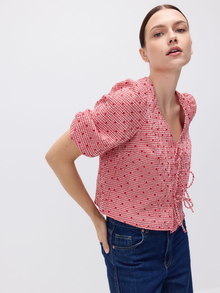 LADIES` SHIRT - rot - RESERVED
