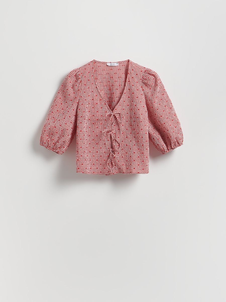 LADIES` SHIRT - červená - RESERVED