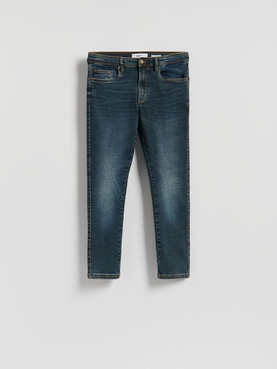 Džinsi skinny fit - indigo jeans - RESERVED