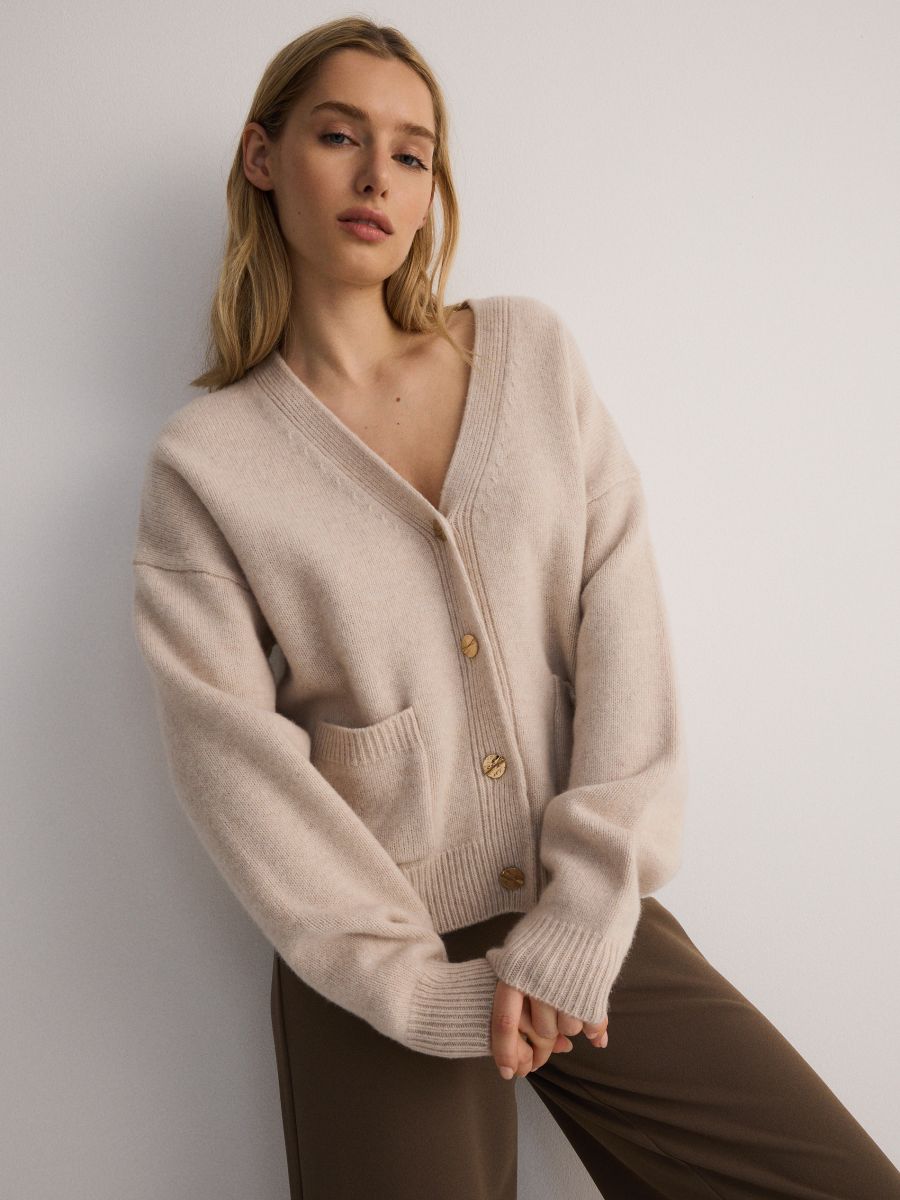 LADIES` SWEATER - beige - RESERVED