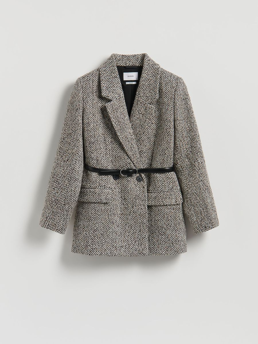 LADIES` OUTER JACKET & BELT - šaren - RESERVED