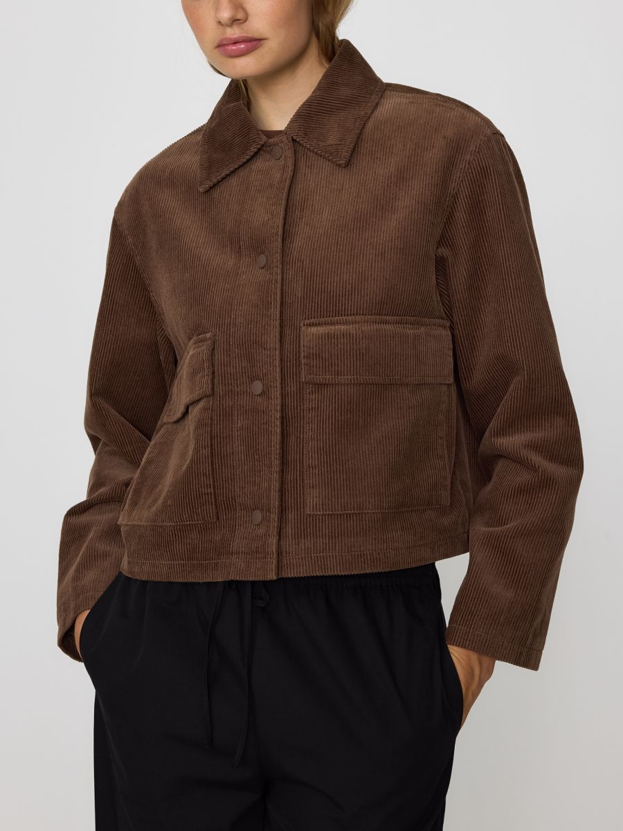 LADIES` OUTER JACKET - pelēkbrūna - RESERVED