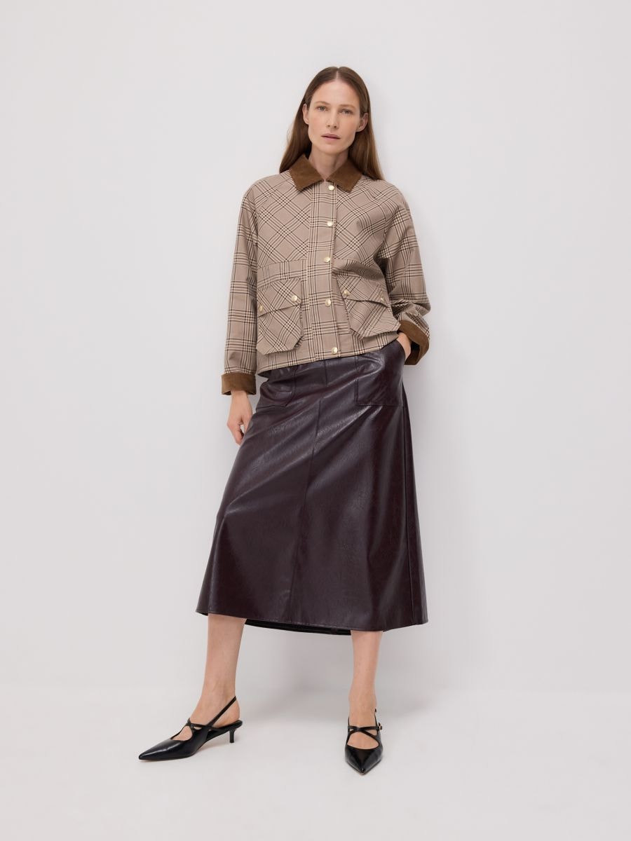 Jacket with corduroy collar - multicolor - RESERVED