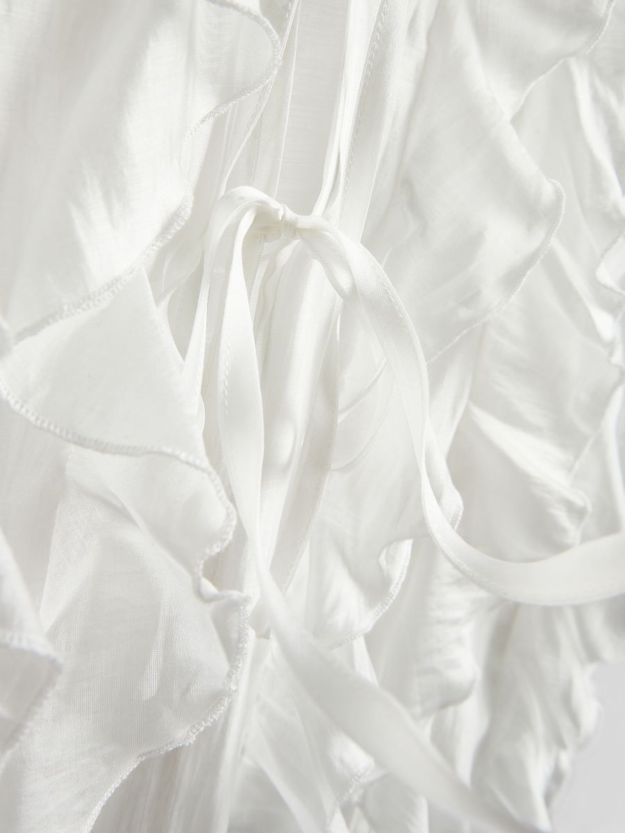 Ruffle blouse - white - RESERVED - 2