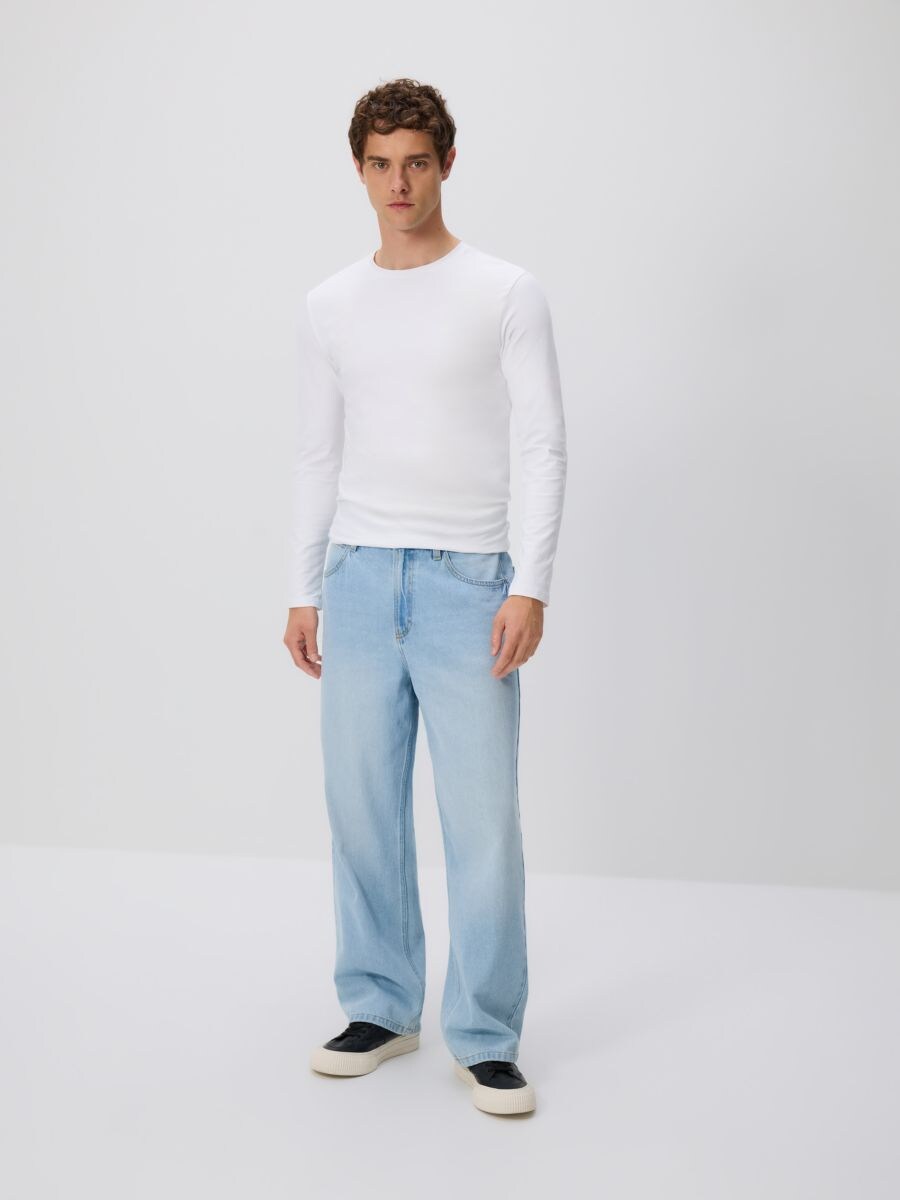 Jeans im Loose-Fit mit Wascheffekt - blau - RESERVED