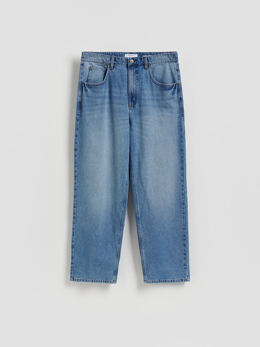 Loose jeans with wash effect - blue jeans - RESERVED