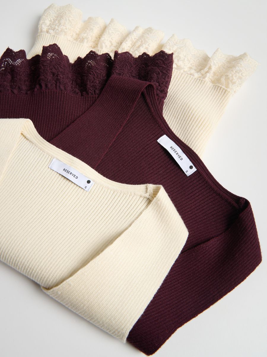 Ruffle hem blouse - maroon - RESERVED - 7
