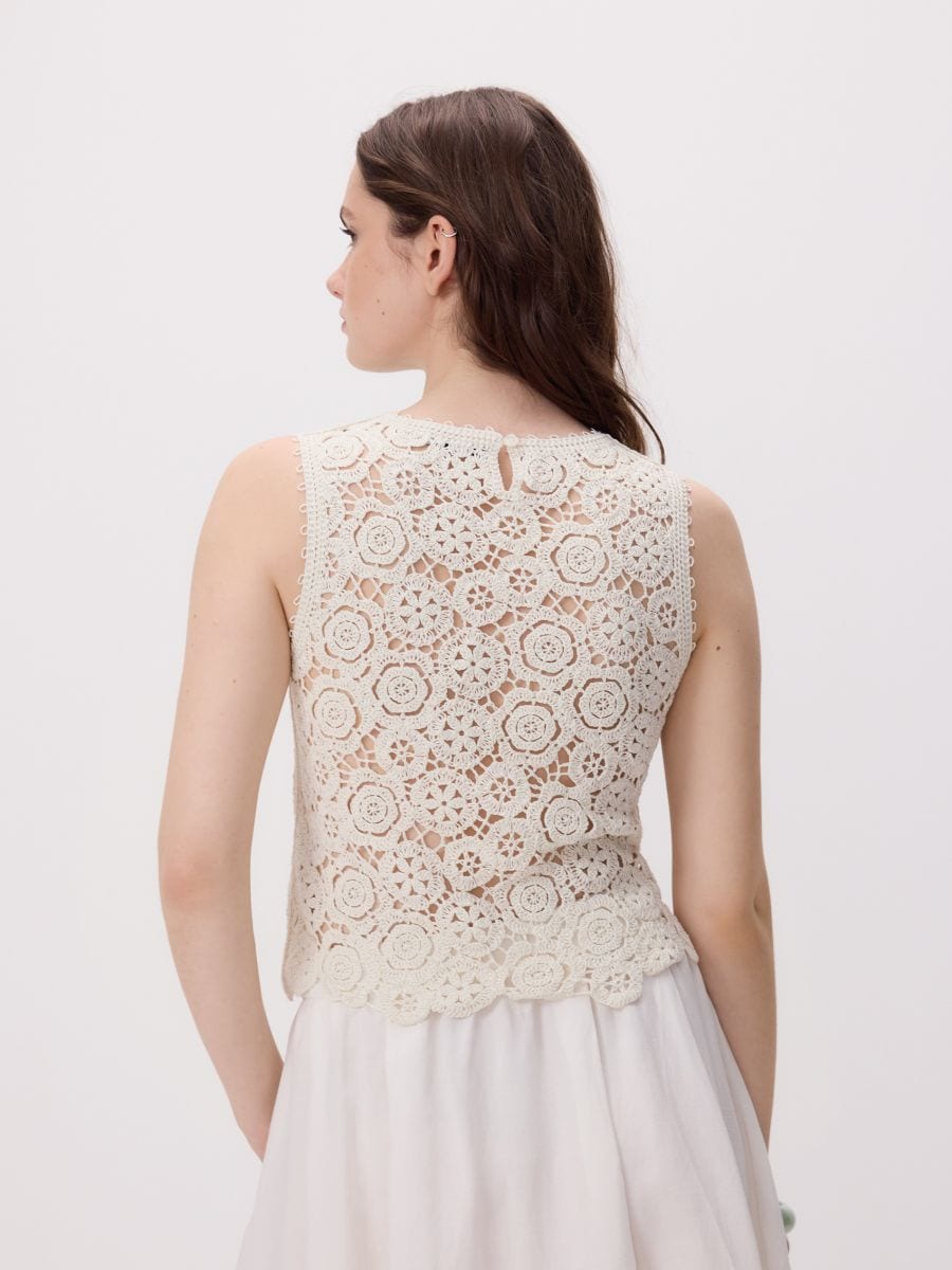 Openwork top - cream - RESERVED - 6