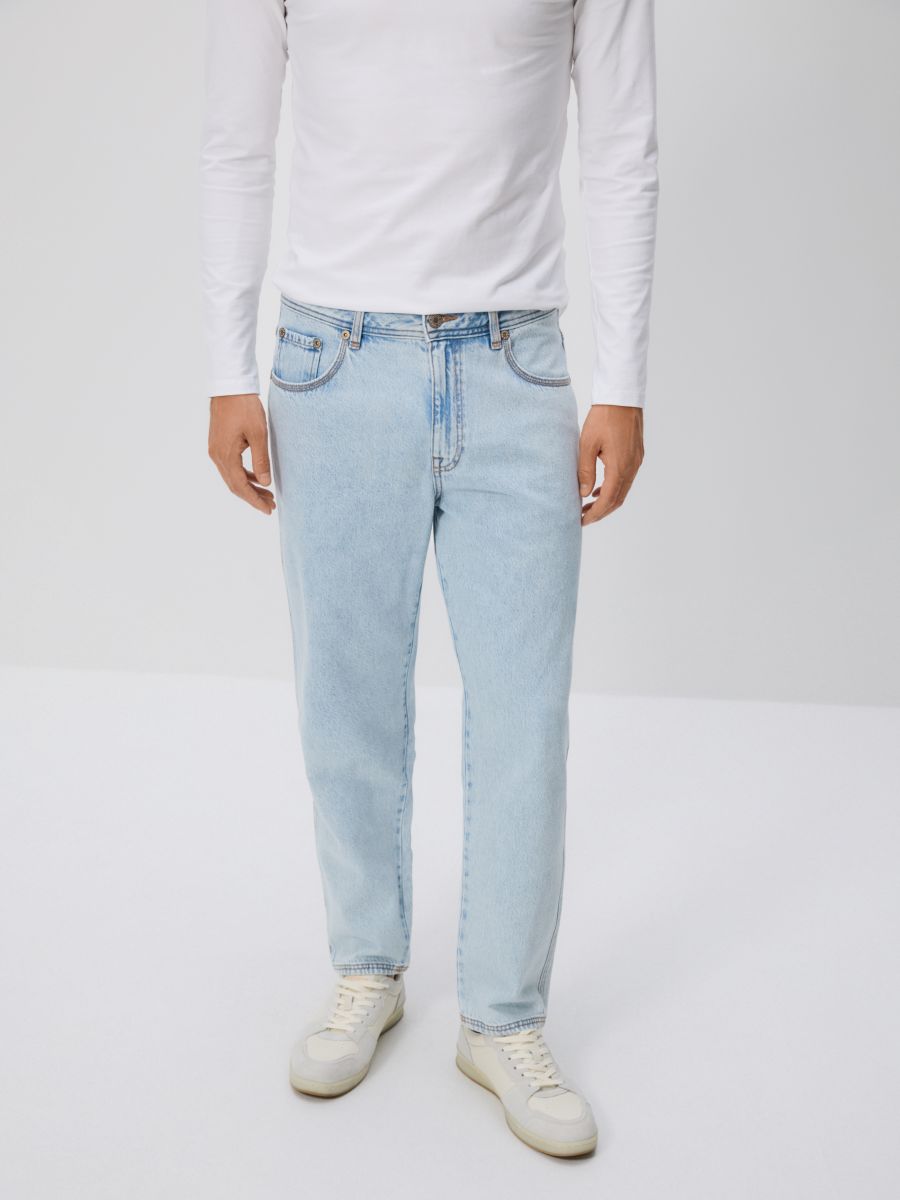 Carrot fit jeans - blue - RESERVED