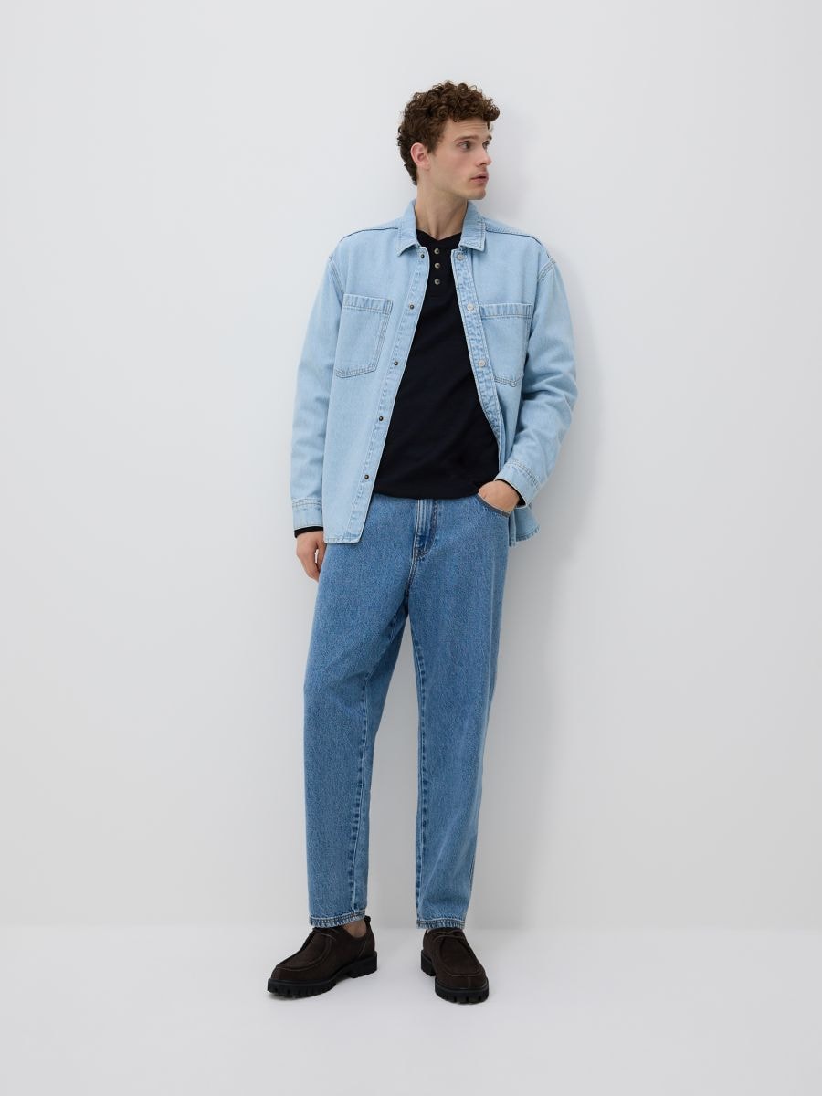 Carrot fit jeans - blue - RESERVED