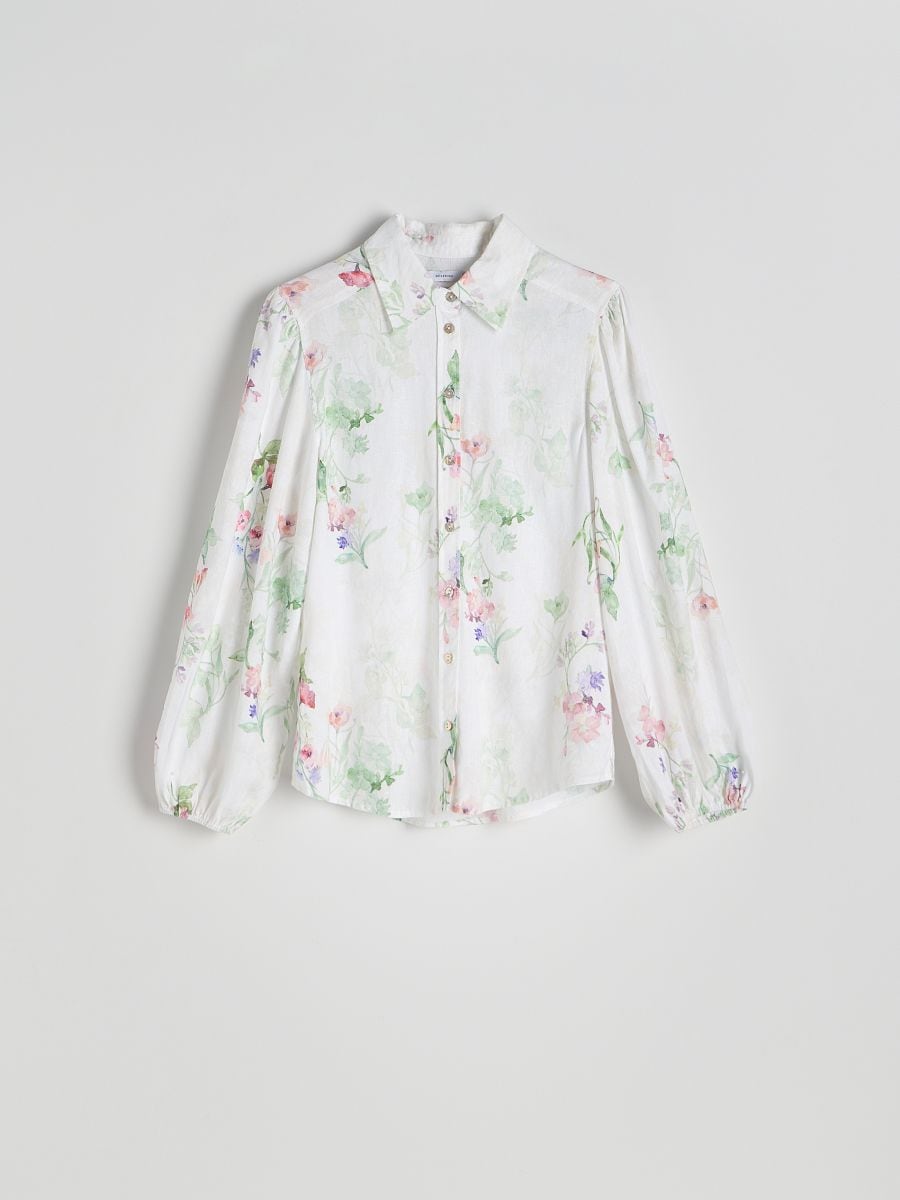 Blouse met linnenprint - meerkleurig - RESERVED - 5