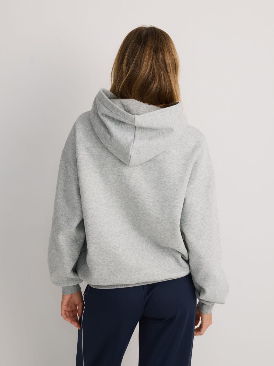 Sweat à capuche en coton - Gris clair - RESERVED - 4