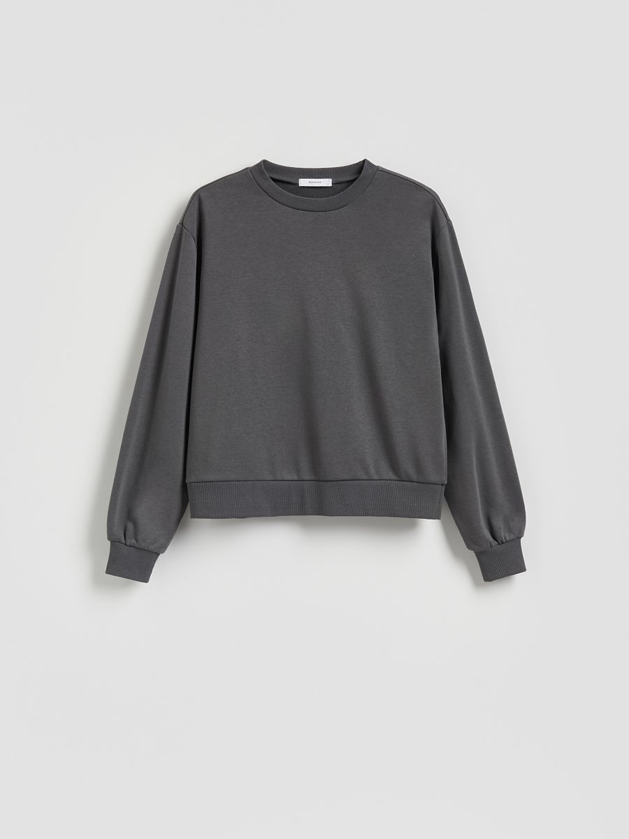 Plain cotton rich sweatshirt - dark grey - RESERVED
