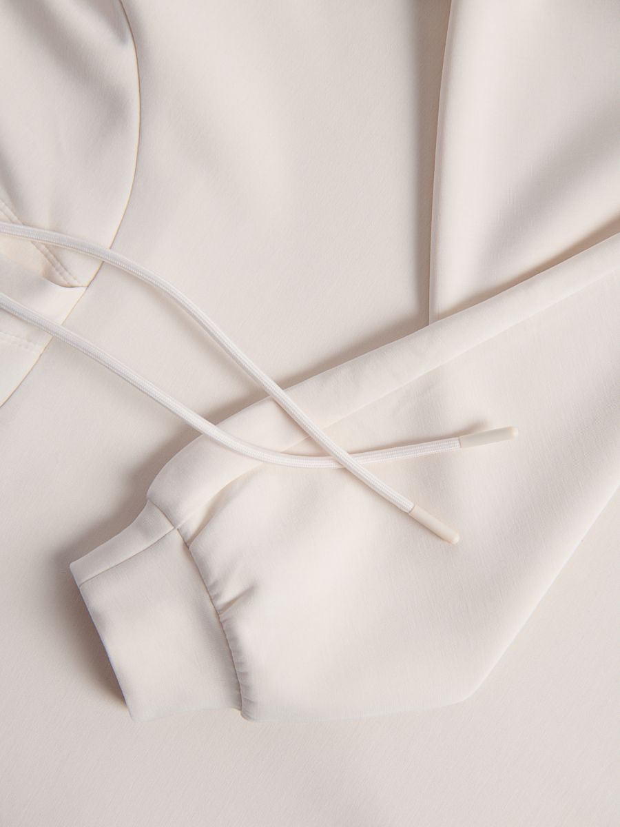 Cropped hoodie - cream - RESERVED - 6