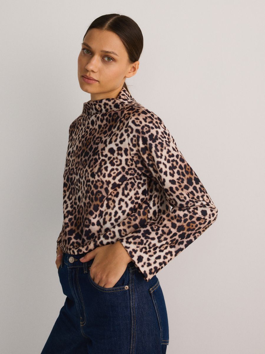 Leopard pattern blouse - multicolor - RESERVED - 3